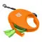 Повідець-рулетка для собак WAUDOG R-leash з контейнером для пакетів, світловідбивна стрічка, L, до 40 кг, 5 м, помаранчевий