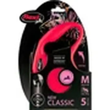 Повідець-рулетка Flexi Classic M, для собак до 20 кг, трос 5 м, чорний