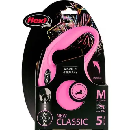 Повідець-рулетка Flexi Classic M, для собак до 20 кг, трос 5 м, синій