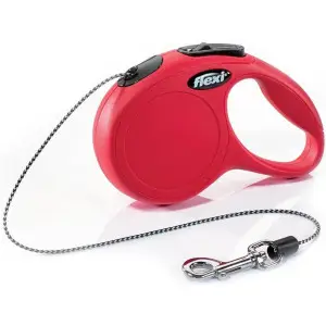 Повідець-рулетка Flexi Classic XS, для собак до 8 кг, трос 3 м, червоний