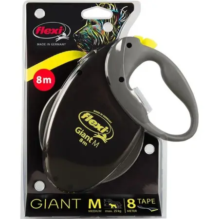 Поводок-рулетка Flexi Giant M лента 8м, для собак до 25кг, черный