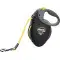 Поводок-рулетка Flexi Giant Neon L, для собак до 50 кг, лента 8 м, черный