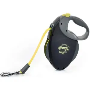 Повідець-рулетка Flexi Giant Neon XL, для собак від 50 кг, стрічка 8 м, чорний