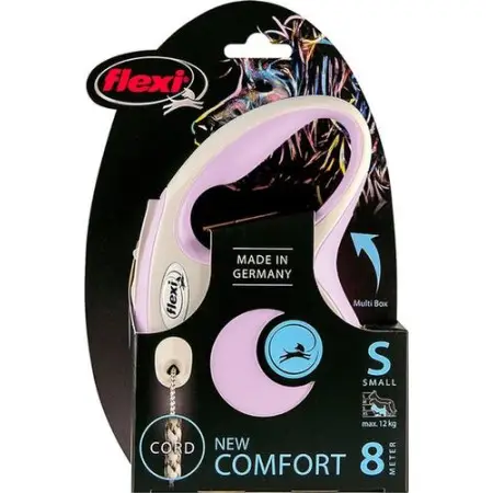 Повідець-рулетка Flexi New Comfort S трос 8м, для собак до 12кг, бузковий