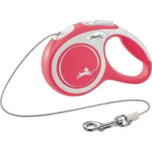 Повідець-рулетка Flexi New Comfort XS, для собак до 8 кг, трос 3 м, червоний