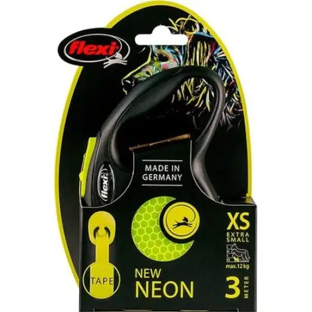 Повідець-рулетка Flexi New Neon XS стрічка 3м, для собак до 12кг, жовтий