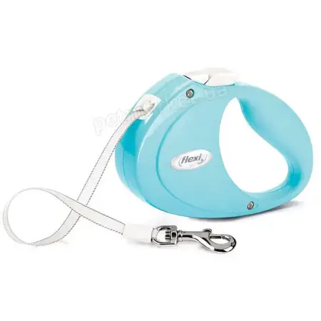 Повідець-рулетка Flexi Puppy стрічка 2м, для собак до 12кг, світло синій