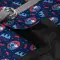 Шлея для собак м'яка WAUDOG Clothes з QR паспортом, малюнок "Бетмен червоно-блакитний", S2, В 46-50 см, С 43-45 см