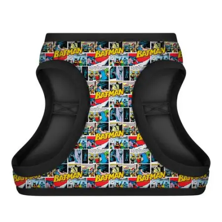 Шлея для собак м'яка WAUDOG Clothes з QR паспортом, малюнок "Бетмен комікс", S1, В 40-45 см, С 29-31 см