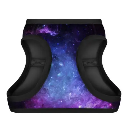 Шлея для собак м'яка WAUDOG Clothes з QR-паспортом, малюнок "NASA21", S1 B 40-45 см, C 29-31 см