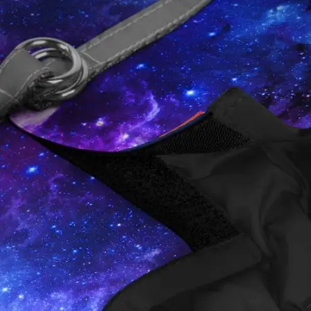 Шлея для собак м'яка WAUDOG Clothes з QR-паспортом, малюнок "NASA21", S2 B 46-50 см, C 43-45 см
