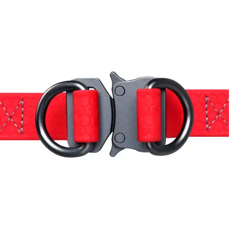 Шлея для собак водостійка WAUDOG Waterproof, з QR-паспортом, металева пряжка-фастекс, XS, Ш 15 мм, Д 30-39 см червоний