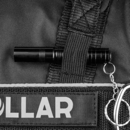 Шлея "Dog Extreme" "POLICE" №4 з ліхтариком (В:70-100см), чорний