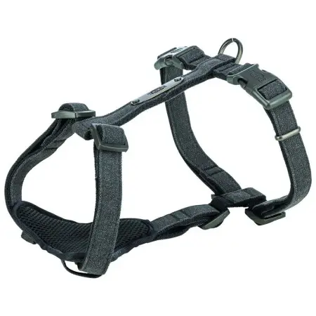 Шлея Trixie CityStyle H-harness для собак бавовна L–XL 75–120 см 25 мм чорна