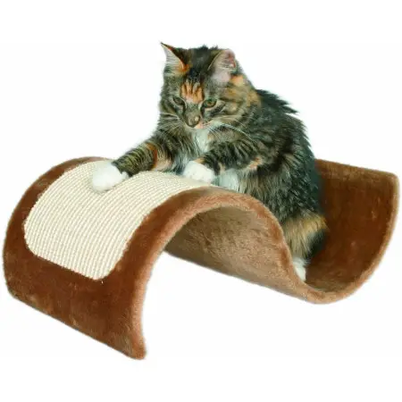 Дряпка Trixie Wavy для котів, із сизалю/плюшева, 29х18х50 см (коричнева)