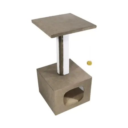 Дряпка Lucky Pet будинок "Грот" коричневий, 33х33х67см
