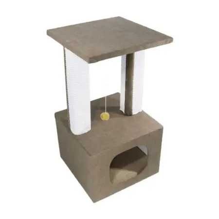 Дряпка Lucky Pet будинок "Грот Люкс" коричневий, 33х33х64см
