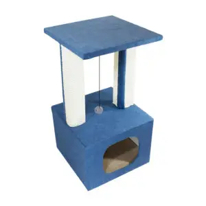 Дряпка Lucky Pet будинок "Грот Люкс" синій, 33х33х64см