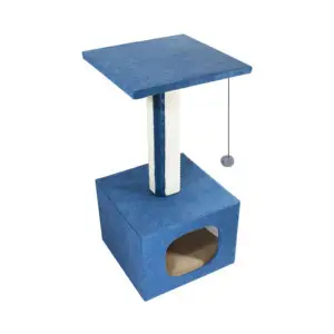Дряпка Lucky Pet будинок "Грот" синій, 33х33х67см