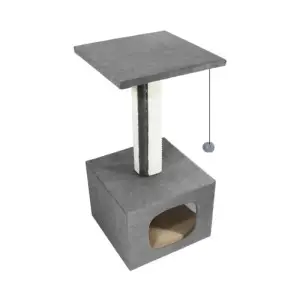 Дряпка Lucky Pet будинок "Грот" сірий, 33х33х67см