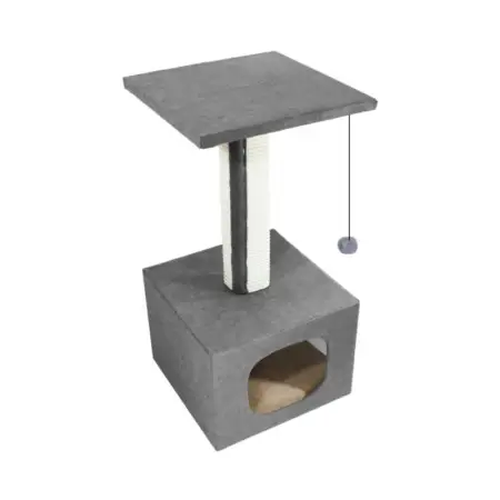 Дряпка Lucky Pet будинок "Грот" сірий, 33х33х67см