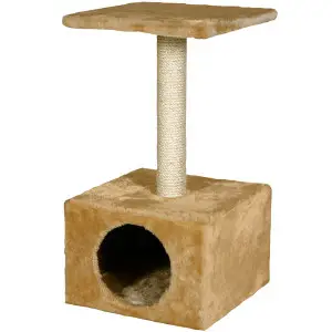 Flamingo Sassiere ФЛАМІНГО СЕСІР будиночок кігтеточка для котів , Бежевий, 30х30х54,5 см