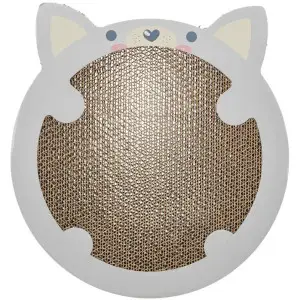 Дряпка Trixie картонная в форме хомяка с кошачьей мятой для котят 31х2,5х32,5 см светло-серая
