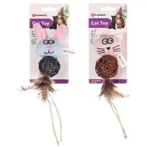 Flamingo Chayenne Rabbit Cat ФЛАМІНГО ШАЙЄНН КРОЛИК КІТ іграшка з брязкальцем і котячою м’ятою для котів