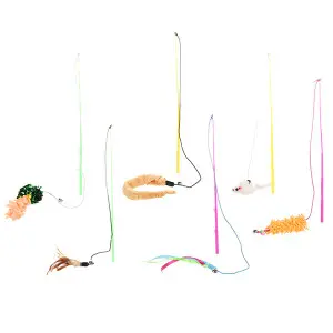 Flamingo Fishing-Rod ФЛАМІНГО вудка дражнилка з іграшкою, іграшка для котів