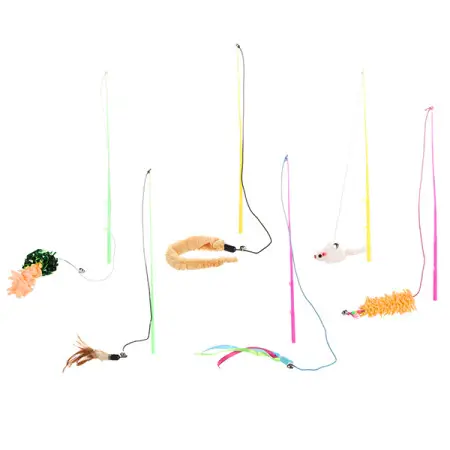 Flamingo Fishing-Rod ФЛАМІНГО вудка дражнилка з іграшкою, іграшка для котів
