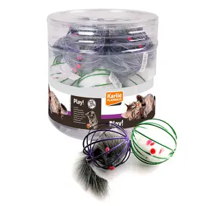 Flamingo Wire Ball With Mouse ФЛАМІНГО МИША В МЕТАЛЕВІЙ КУЛІ іграшка для котів