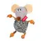 Игрушка для котов Мышка с колокольчиком GiGwi Catch&scratch, текстиль, веревка, ротанг, 8 см