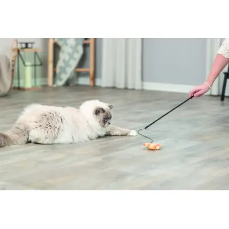 Іграшка Trixie Паличка з плюшевою рибою для котів 46 см