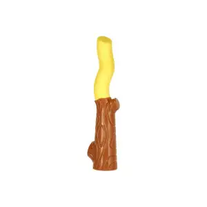 AGrizZzly 0488 Іграшка Гілка двокольорова S, жовта/коричнева, (22,8х5,5х4,2 см)