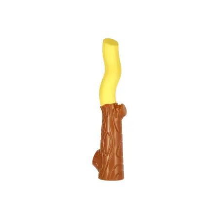 AGrizZzly 0488 Игрушка Ветка двухцветная S, желтая/коричневая, (22,8х5,5х4,2 см)