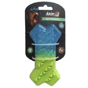 AGrizZzly 9680 Охолоджуюча іграшка для зубів Холодна кістка, blue/green