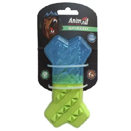 AGrizZzly 9680 Охолоджуюча іграшка для зубів Холодна кістка, blue/green