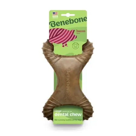 Benebone Dental Chew Bacon іграшка міцна для гризіння Дентал кістка, зі смаком бекону, розмір LARGE, для собак вагою до 40 кг