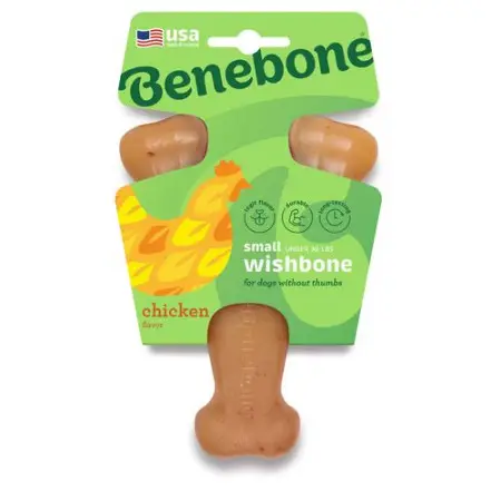 Benebone Wishbone Chicken іграшка міцна для гризіння Важіль, зі смаком курки, розмір SMALL, для собак вагою до 13 кг