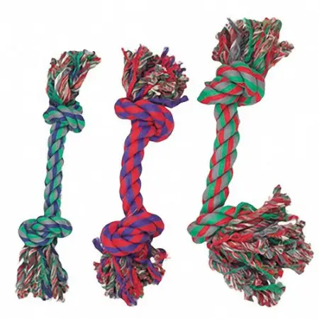 Flamingo Cotton Bone 2 Knots Mini ФЛАМІНГО МОТУЗЯНА КІСТКА МІНІ 2 вузли іграшка для собак