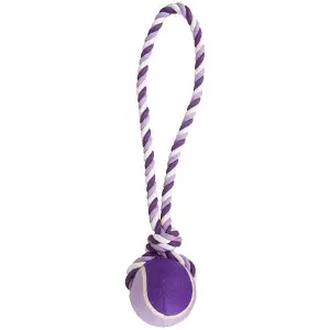 Flamingo Cotton Rope With Tennis Ball ФЛАМІНГО М’ЯЧ НА КАНАТІ іграшка для собак