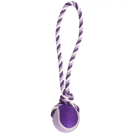 Flamingo Cotton Rope With Tennis Ball ФЛАМИНГО МЯЧ НА КАНАТЕ игрушка для собак