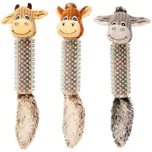 Flamingo Cow/Horse/Donkey Spines ФЛАМІНГО КОРОВА КІНЬ ВІСЛЮК м’яка іграшка з пищалкою для собак