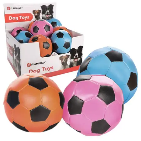 Flamingo Football Multiple Colours ФЛАМІНГО ФУТБОЛЬНИЙ М’ЯЧ КОЛЬОРОВИЙ 10см іграшка для собак