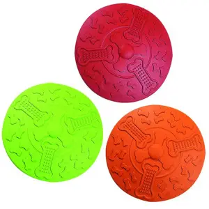 Flamingo Frisbee ФЛАМІНГО ФРІСБІ інтерактивна гумова іграшка для собак 18 см