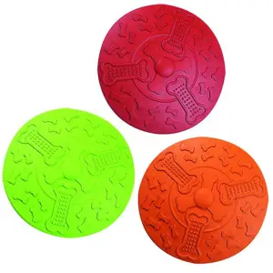 Flamingo Frisbee ФЛАМІНГО ФРІСБІ інтерактивна гумова іграшка для собак 22 см