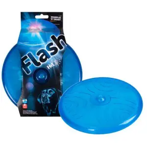 Flamingo Frisbee+LED ФЛАМІНГО ФРІCБІ з LED підсвічуванням гумова іграшка для собак