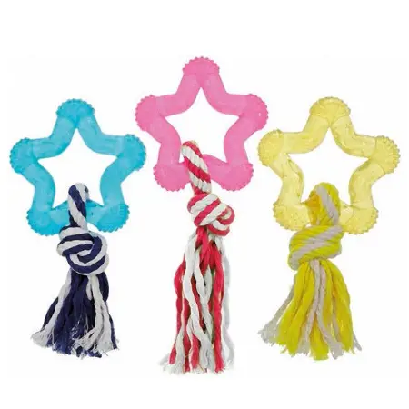 Flamingo Good4Fun Star With Rope ФЛАМИНГО ГУД ФО ФАН ЗВЕЗДА С веревкой игрушка для собак, TPR-резина