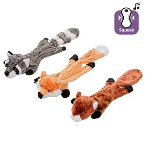 Flamingo Plish Flat Toy ФЛАМІНГО ЛИСИЦЯ БОБЕР ЄНОТ м’яка іграшка з пищалкою для собак