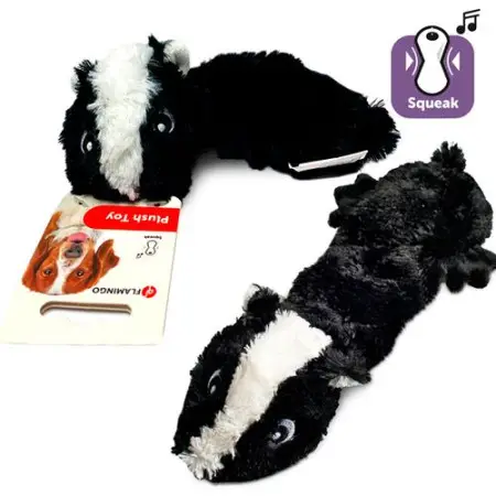 Flamingo Shaky Skunk ФЛАМІНГО СКУНС м’яка іграшка з пищалкою для собак